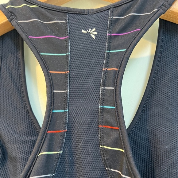 ATHLETA Blue Multistripe Tinker Athletic Bra Racerback Tank Top Shirt - Picture 6 of 8